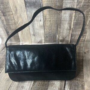 Reaction Kenneth Cole black leather mini shoulder bag